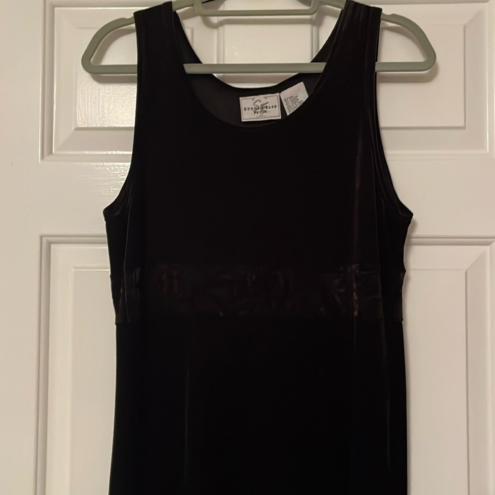 EUC size 10P velvet sleeveless sheath dress